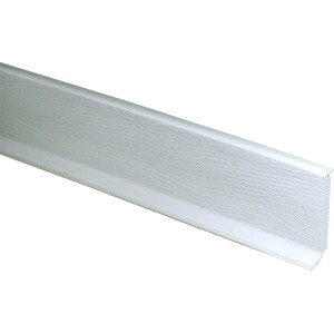 Helle, graue Kernsockelleiste KU003 aus Kunststoff, 14x60x2500 mm.