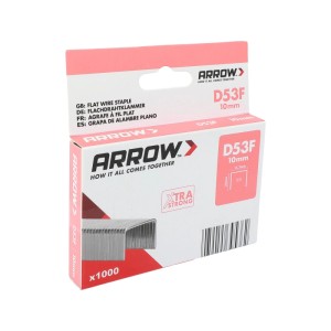 Arrow Klammern D53F, 10 mm, 1000 Stück, für Tacker – ideal für Folien und Papier.