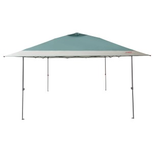 Coleman FastPitch OnePush Shelter L, grün-weißes Camping Zelt für Outdoor-Aktivitäten.