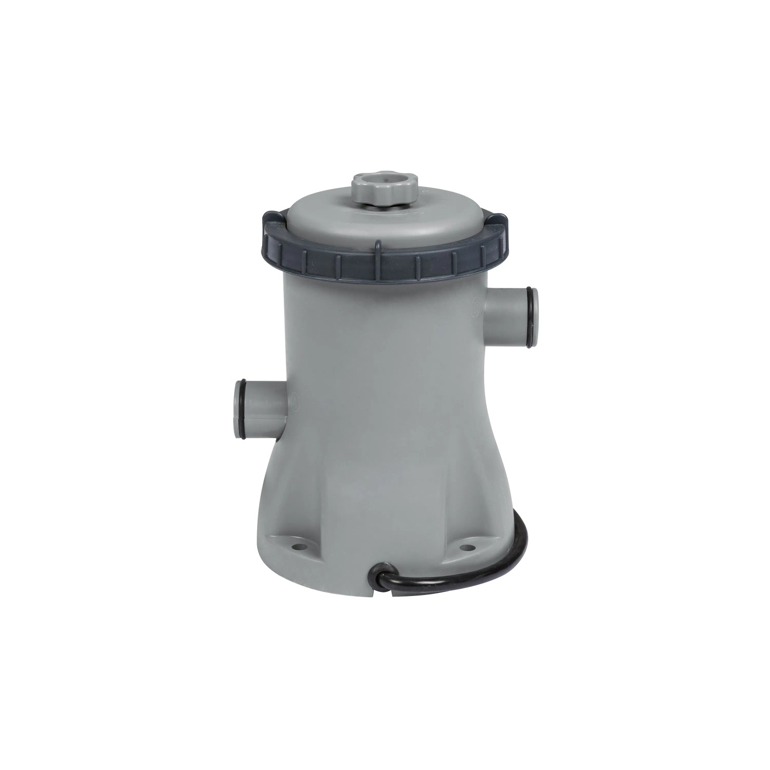 Kartuschenfilter für Bestway Stahlrahmenpool, graues Gehäuse.