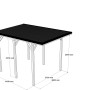 Holzbrüder Camping-Carport Ralf, 400x600 cm, mit dunklem Blechdach. Technische Zeichnung.
