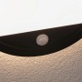 Runde Paulmann LED-Außendeckenleuchte Lamina mit Bewegungssensor, schwarzer Rahmen.