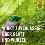Anwendung von Compo Banvel Quattro AF Rasenunkraut-Vernichter auf Rasen.
