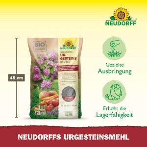 Sack Neudorff Urgesteins-Mehl 10kg, Bodenhilfsstoff zur Bodenverbesserung und Anreicherung mit Mineralien.