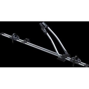 Thule Freeride 532 Dachträger für 1 Fahrrad, silberfarben, mit Rahmen- und Felgenhalter.