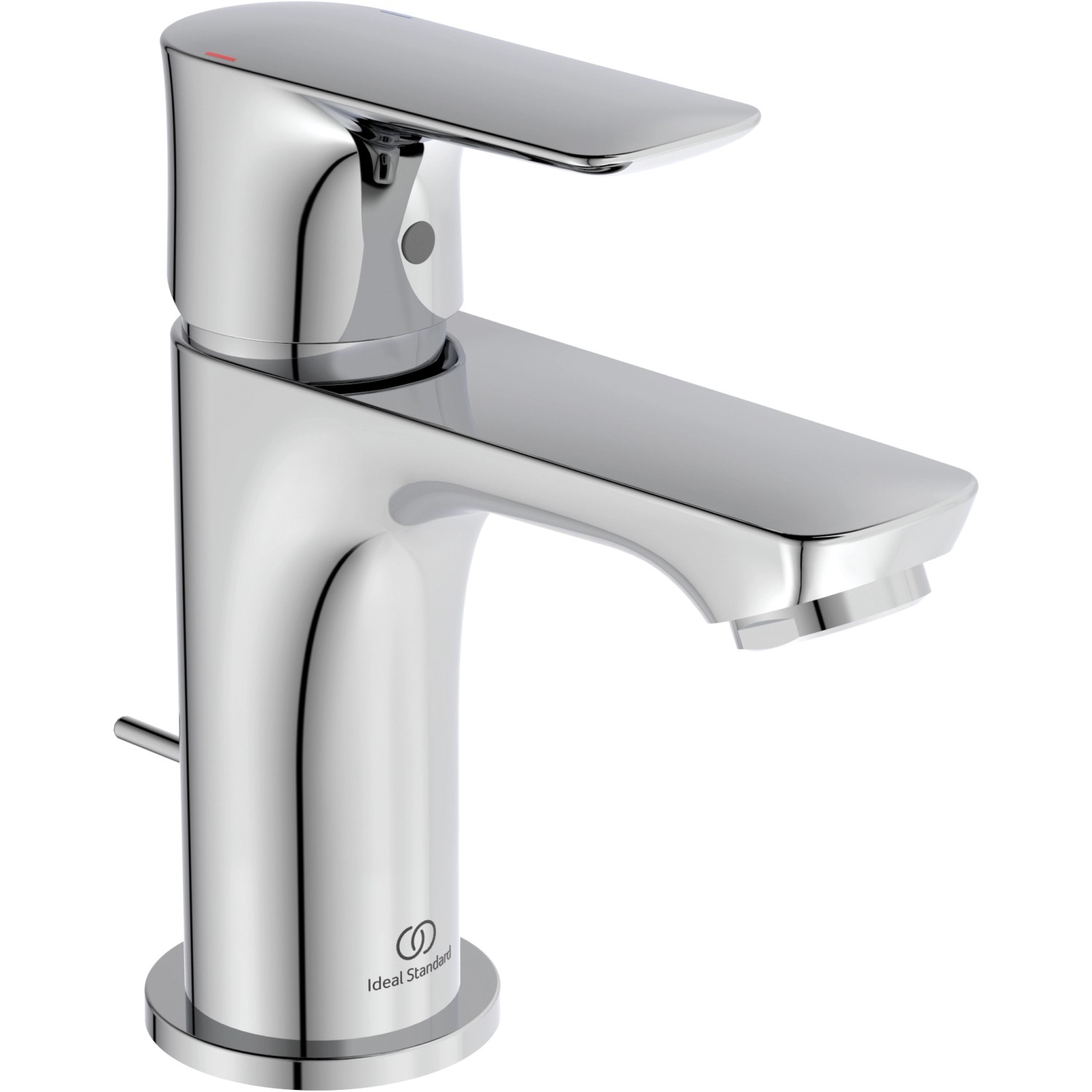 Ideal Standard Connect Air Piccolo Waschtischarmatur in Chrom mit Zugknopf-Ablaufgarnitur.