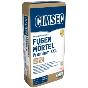 Cimsec Premium Fugenmörtel XXL Manhattan, 20 kg Sack. Geeignet für Fugen von 2-20 mm.