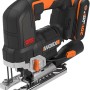 Worx Akku-Pendelhub-Stichsäge WX542 mit Akku und Ladegerät, 20V, bürstenloser Motor.