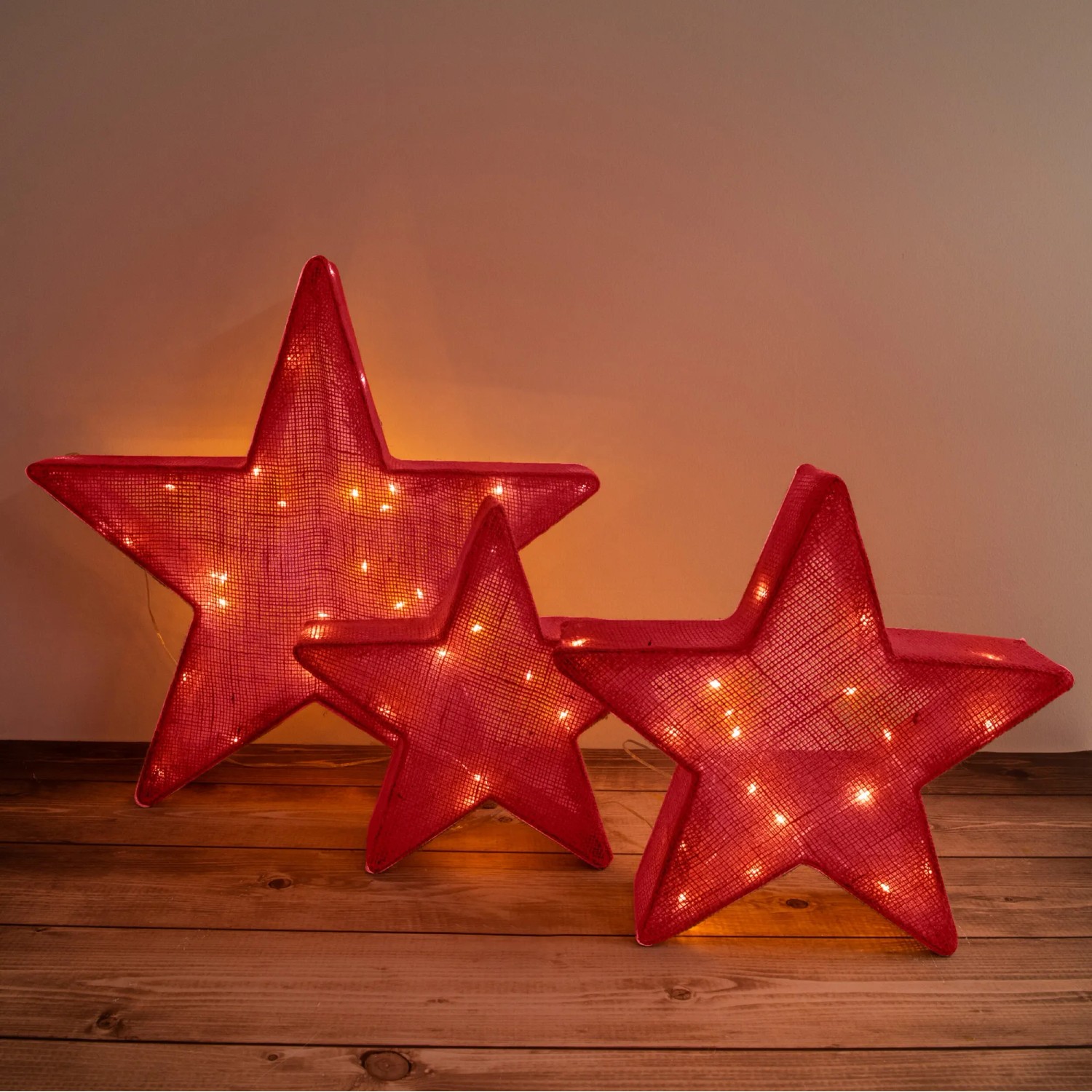 Nve Outdoor LED Deko Weihnachtsstern Rot 3er-Set kaufen bei OBI