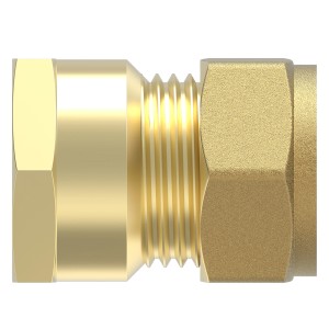 Kirchhoff Übergangsstück 18 mm x 18,7 mm für CU-Rohr, blank, aus Messing für Klemmfittings.