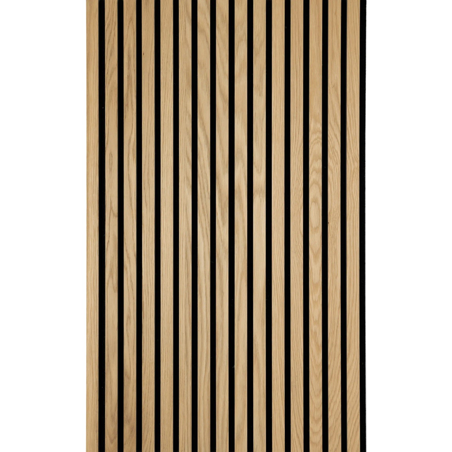 Akustikpaneel Eiche geölt, Wandverkleidung mit schwarzen Akustikfilz für bessere Raumakustik.