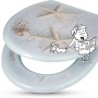 WC-Sitz Carduma mit Seestern-Motiv und Cartoon-Illustration.