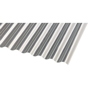 Polyesterplatte 76/18, natur, 160x100 cm, für Kunststoffbedachung.