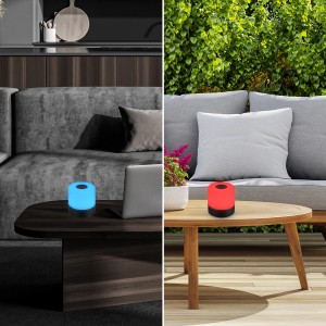 Brilo Akku-Tischleuchte Smal, schwarz, mit RGB-Licht, für Innen und Außen.