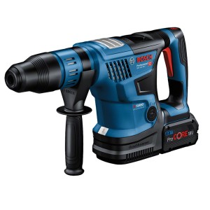 Bosch Professional Akku-Bohrhammer GBH 18V-36 C im Koffer, blau/schwarz, mit Zusatzhandgriff.