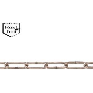 Conacord Schweißkette, Form C, aus V4A-Stahl, 3 mm x 26 mm, als Meterware.
