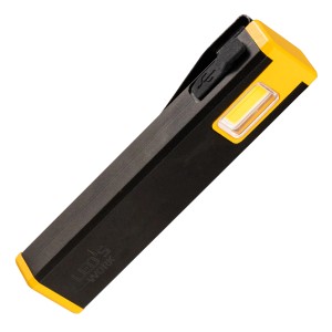 LED's Work Akku-Taschenlampe, dimmbar, schwarz-gelb. Kompakte Arbeitsleuchte.