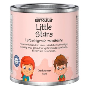 Dose Rust-Oleum Little Stars Wandfarbe Drachenfeuer, matte, luftreinigende Kinderzimmerfarbe.