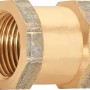 Rotguss Gewindemuffe 14,9 mm (Rp 3/8) für Gewindefittings.