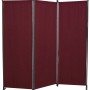 Angerer Paravent 3-tlg. Swingtex Bordeaux, flexibler Sichtschutz für Garten & Balkon.