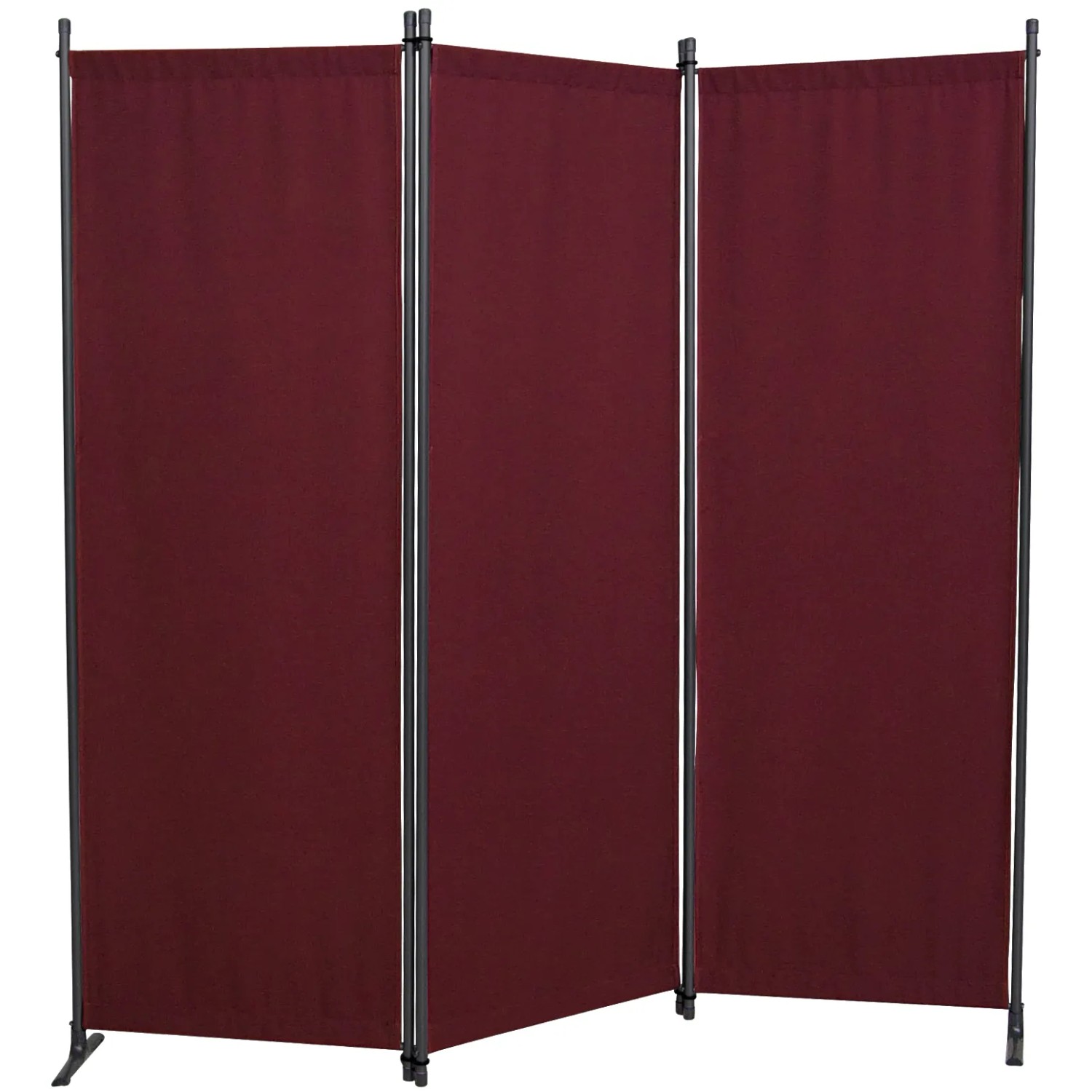 Angerer Paravent 3-tlg. Swingtex Bordeaux, flexibler Sichtschutz für Garten & Balkon.