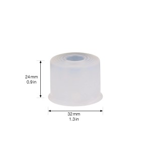 Wagner Vulkano Türstopper, transparent, Gummi, Ø 35 mm x 25 mm. Boden- oder Wandmontage.