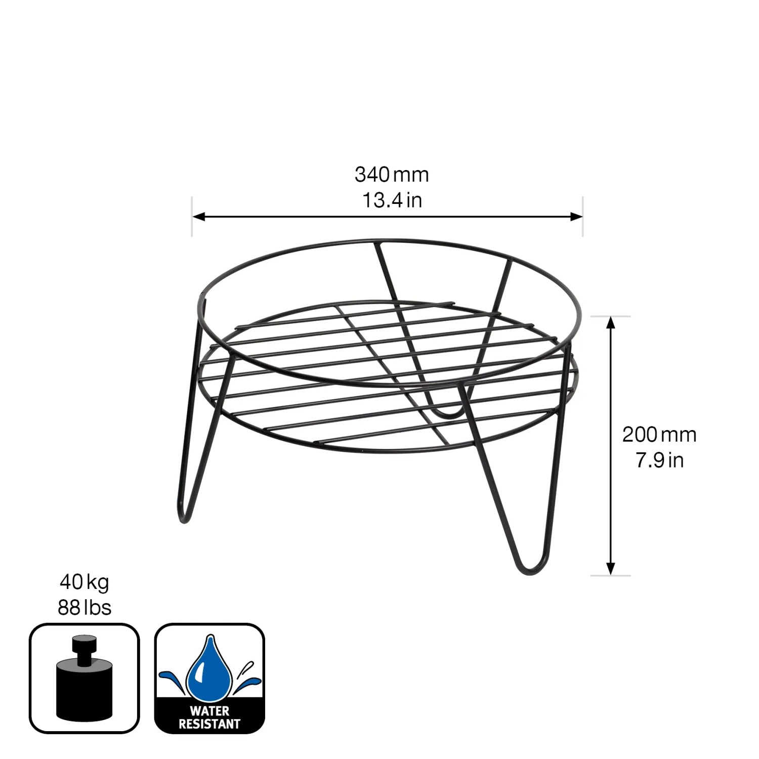 Wagner Pflanzenständer GH 0620 Hairpin Style Ø 34 cm x 20 cm_7