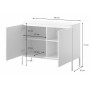 Selsey Sideboard Bemmi 100 cm Weiß mit Schwarzen Beinen_5