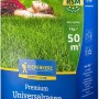 Kiepenkerl Premium Universalrasen mit Poa supina, 1kg Packung für dichten, schattentoleranten Rasen.