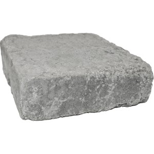 Grauer Premac Granublok Abdeckstein (24x21x7 cm) für Mauersysteme.