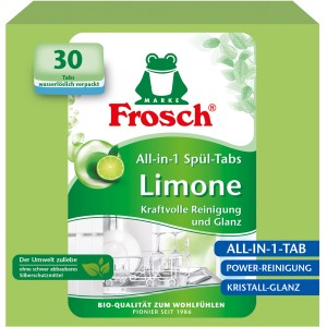 Frosch Spülmaschinen-Tabs Limone, 30 Stück, für glänzend sauberes Geschirr.