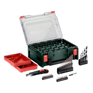 Metabo Akku-Bohrschrauber PowerMaxx BS Basic Set mit 41-teiligem Zubehör im Koffer.