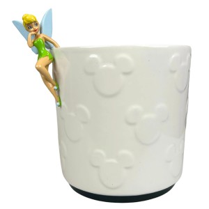 Blumentopf mit Tinkerbell Topfanhänger als Deko für Garten oder Kinderzimmer.