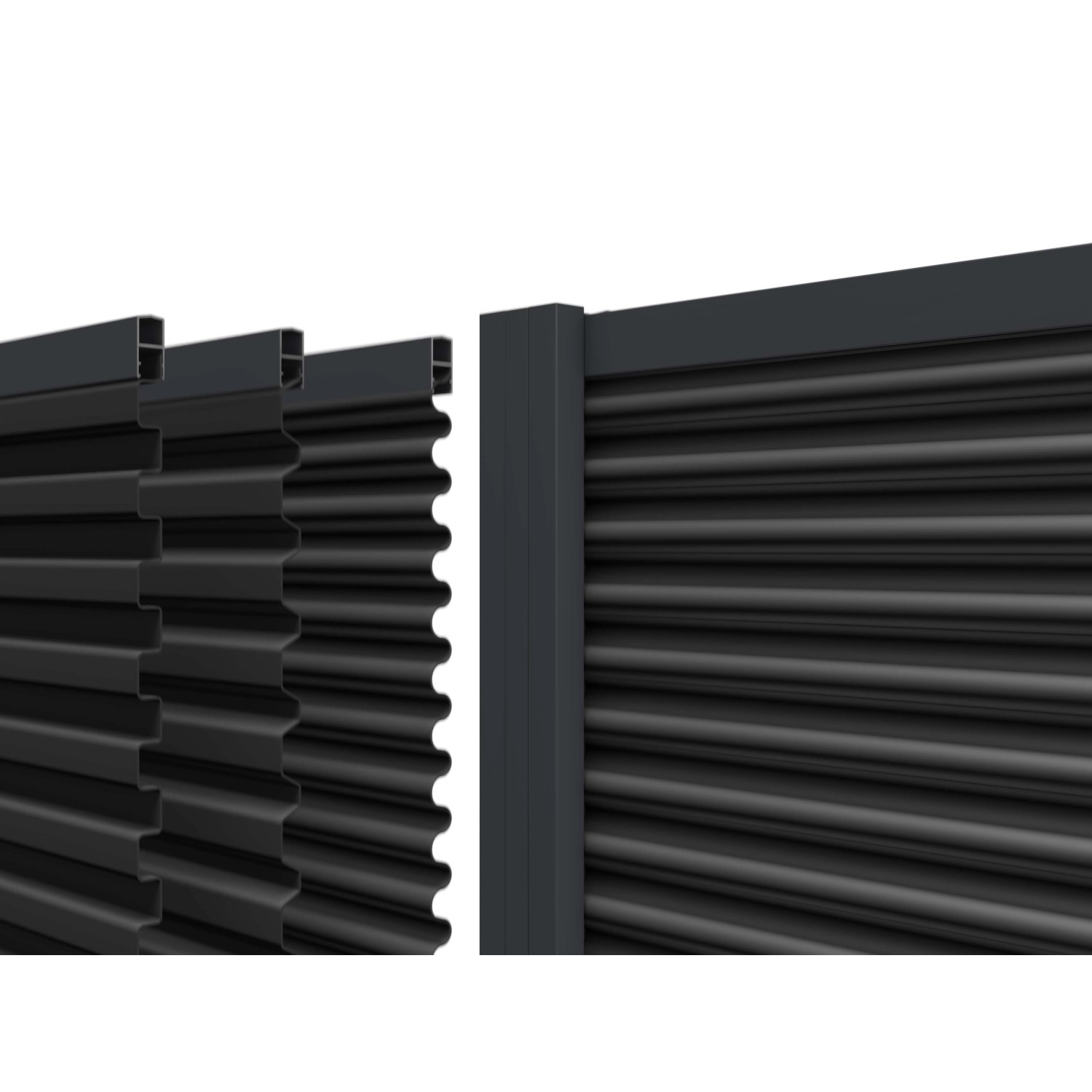 ZacAlu Abschlussleiste, anthrazit, 90cm, für Alupanel Zaunelemente. Zaunzubehör für Sichtschutz.