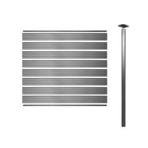 MCW WPC-Sichtschutz Savoie Erweiterungselement: Zaunpaneele und Alu-Pfosten für den Garten.