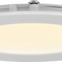 Weiße LED-Einbauleuchte Slim, Ø 11,5 cm, für Decken und Möbel.