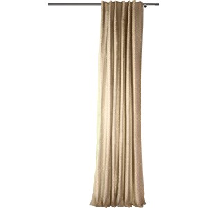 Mydeco Schlaufenschal Dot Sand, Fenstervorhang mit Punktmuster in Beige, 245x135 cm.