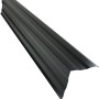 Schwarzer Ortgangwinkel Sinus, 11,5x11,5x100 cm, für Dachbleche.
