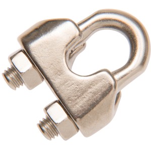 Conacord Seilklemme, rostfrei, Ø 4mm, 2 Stück. Klemme aus Stahl für Drahtseile.