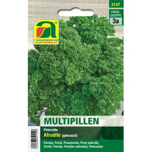 Austrosaat Multipillen Petersilie Afrodite, stark gekrauste Gemüsesamen für Topfkultur.