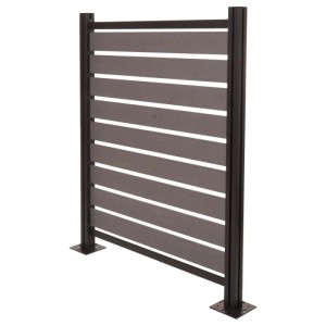 MCW Alu Mülltonnenzaun K57 grau, 130x110x6cm, zur Verblendung von Mülltonnen im Garten.