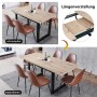 okwish Esstisch Erweiterbar/Rechteckig Kaffee-Freizeittisch aus Eisen 140 x 80 cm Natur_4