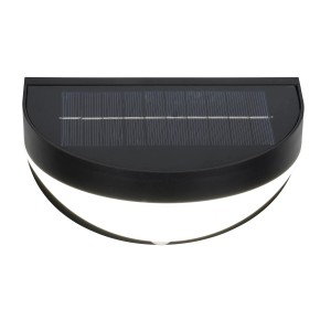 Moderne Reality LED Solar-Wandleuchte Cobre, schwarz matt mit Bewegungsmelder.