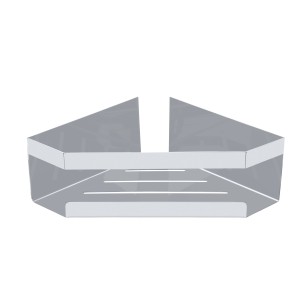 Schöner Wohnen Eckablage Meleto, Edelstahl glänzend, für Bad und Dusche.