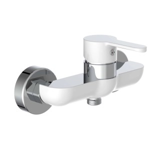 Eisl DIZIANI Duscharmatur in Weiß-Chrom: Moderne Einhebelmischbatterie für die Dusche.