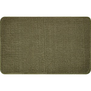 Moosgrüne baliv Badematte, 50x80 cm, aus Polyester. Flauschiger Badteppich für Ihr Badezimmer.