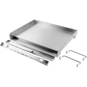 Jamestown Grillplatte Plancha aus Edelstahl, Zubehör für Grill und BBQ.