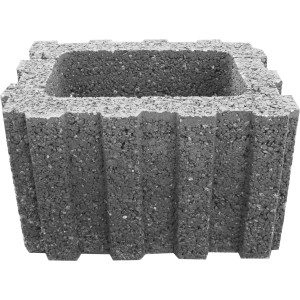 Grauer Premac Rasterflor Pflanzring, 25x40x30 cm, für Pflanzenbalkone und Hangsicherung.