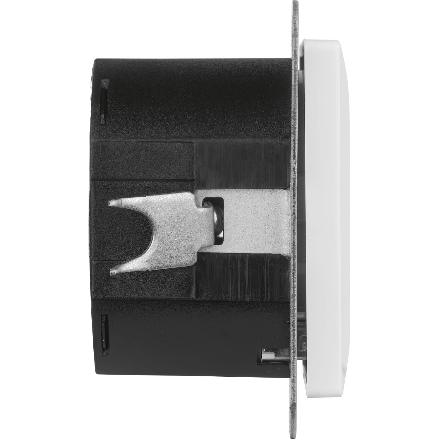 Weiße Schutzkontakt-Steckdose Jule mit 2 USB-Ports für Unterputzmontage.