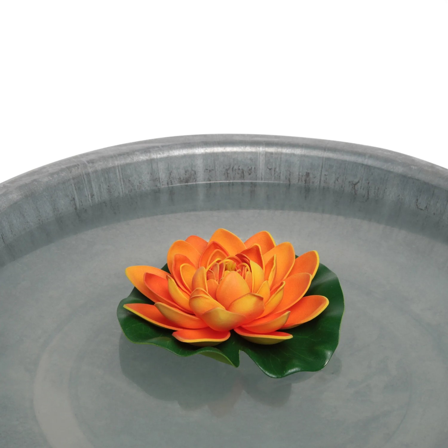 Deko-Blüte Seerose Schwimmfähig EVA Ø 18 cm Orange kaufen bei OBI
